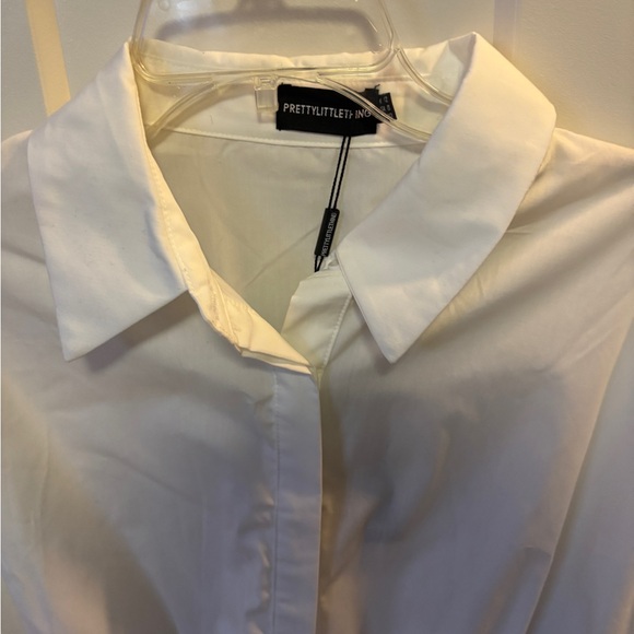 PrettyLittleThing Classic White Collared Shirt - Picture 2 of 3